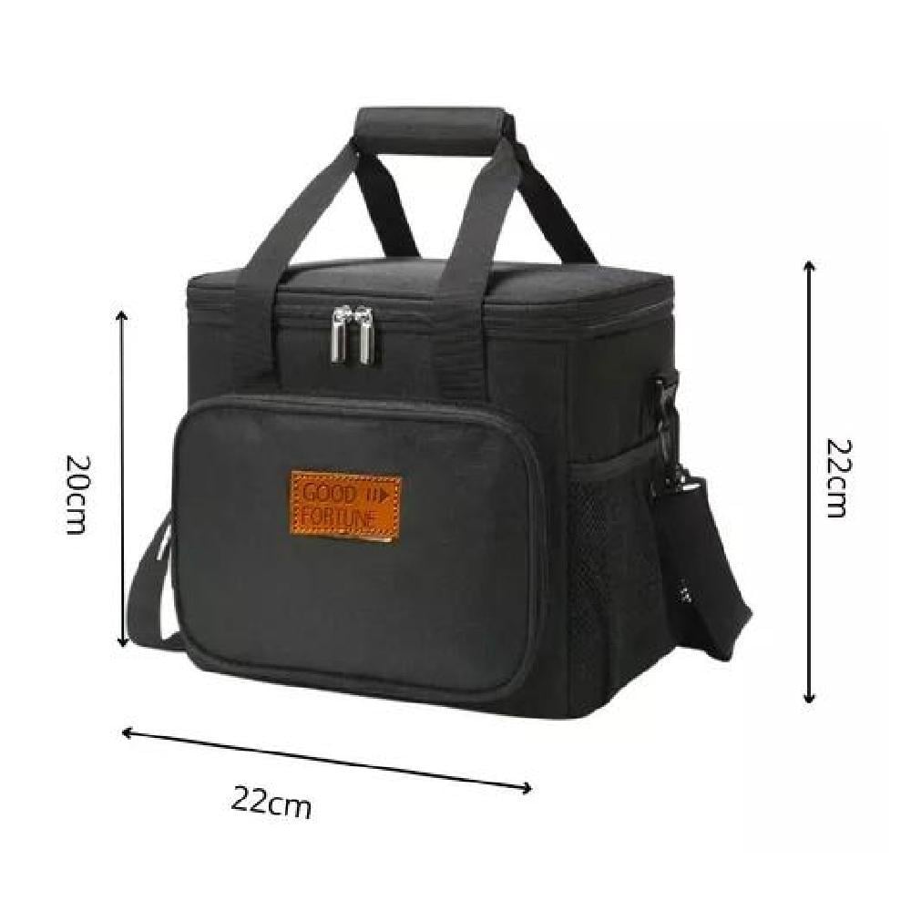 BOLSO LONCHERA TERMICA PARA ALMUERZO COLACION LUNCH COLOR NEGRO - 3
