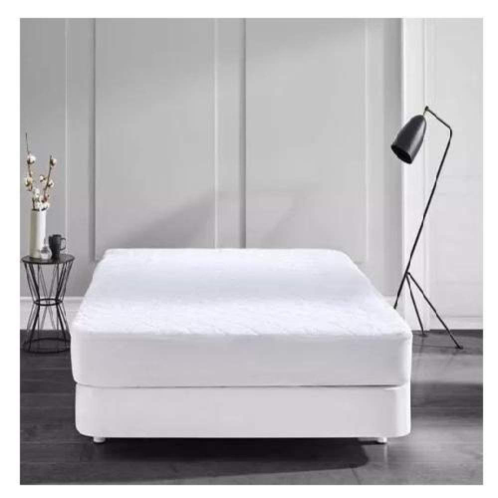 CUBRECOLCHÓN 1 PLAZA BLANCO IMPERMEABLE 190X90+30 CM - 2