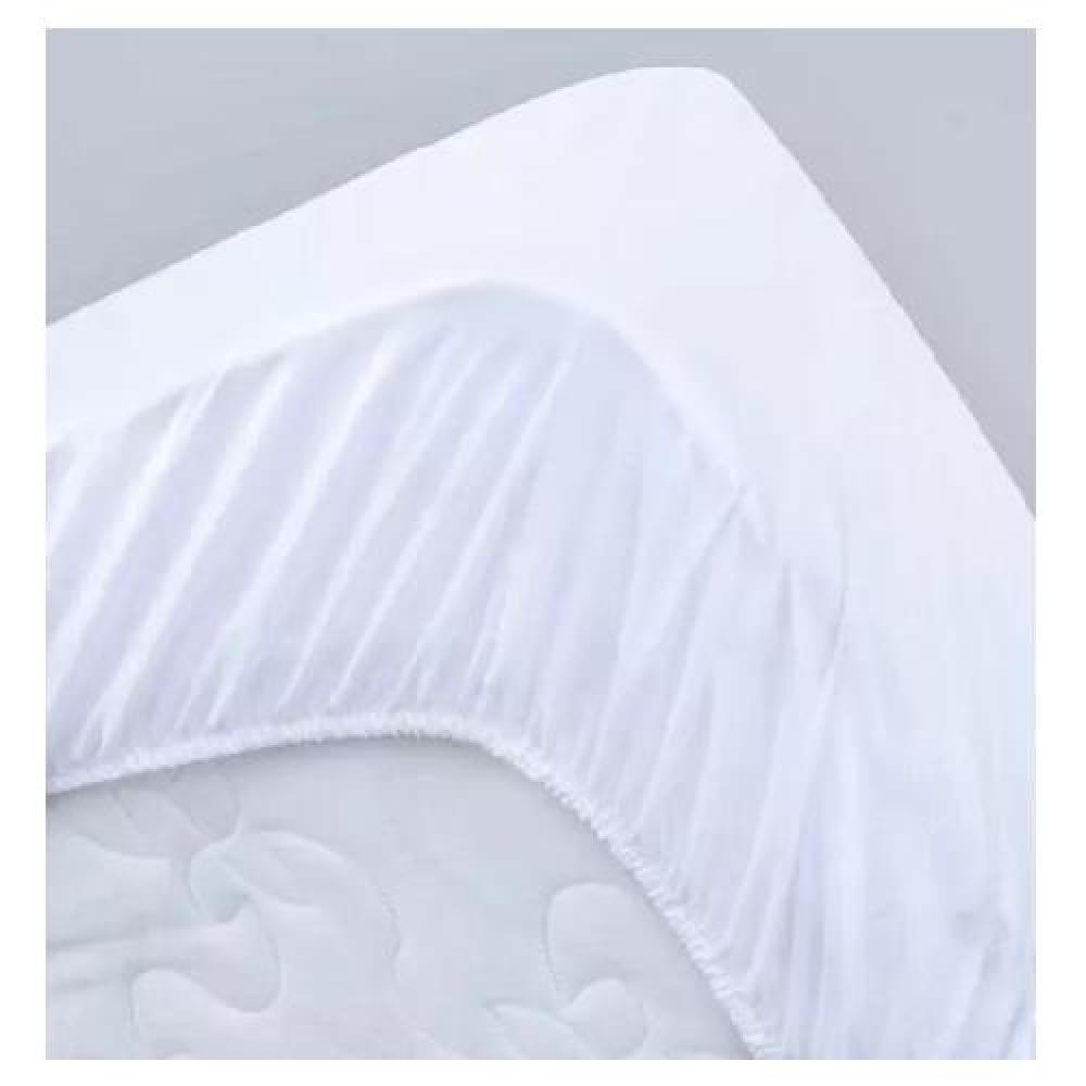 CUBRECOLCHÓN 1 PLAZA BLANCO IMPERMEABLE 190X90+30 CM - 3