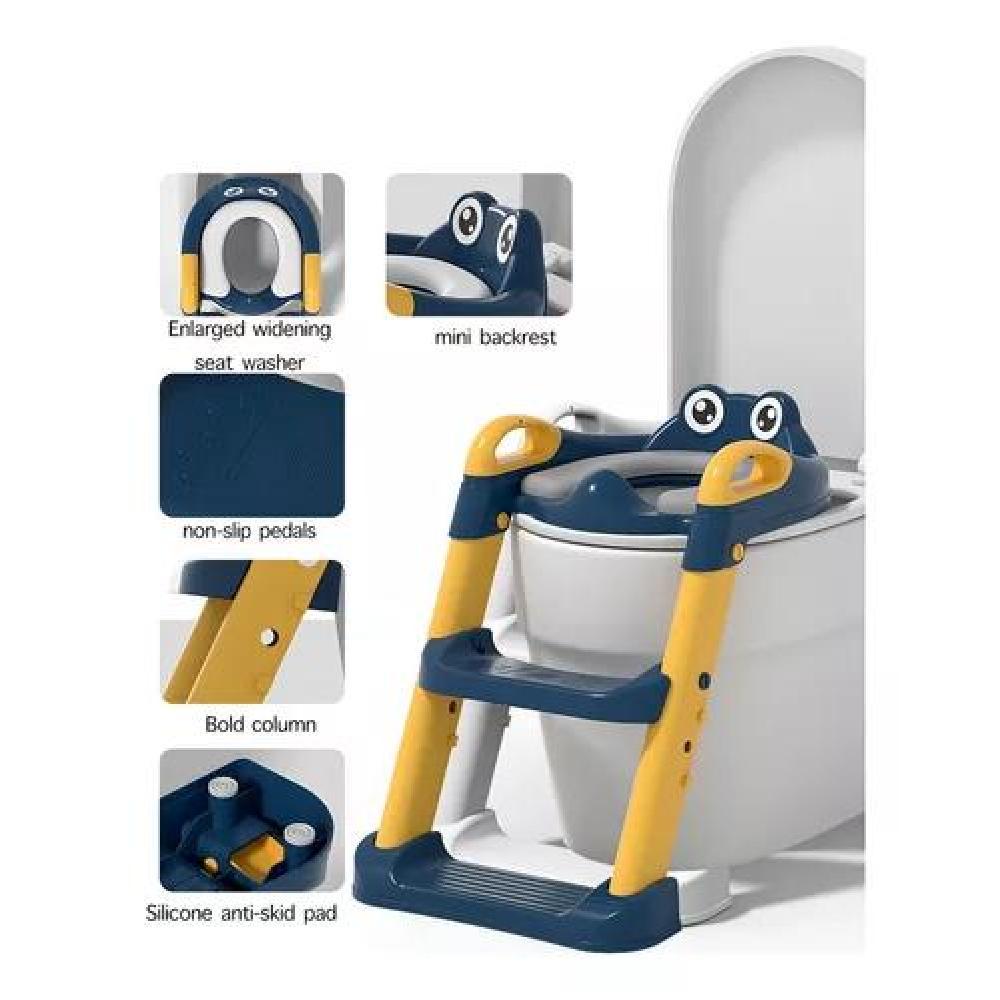 ESCALERA PEL3 NIÑOS INODORO ASIENTO ENTRENADOR BAÑO AZUL - 2