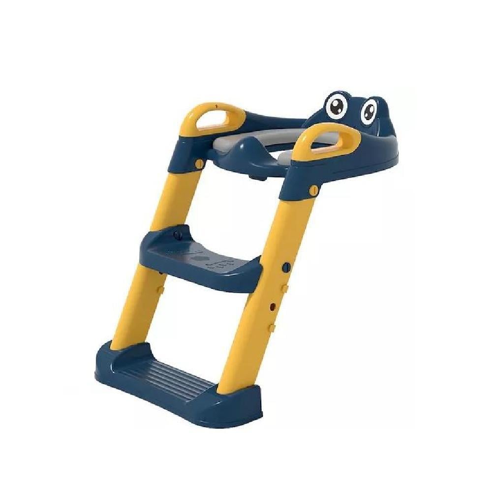ASIENTO PEL15 ENTRENADOR BAÑO CON ESCALERA Y AGARRADERA NIÑOS AZUL AMARILLO - 1