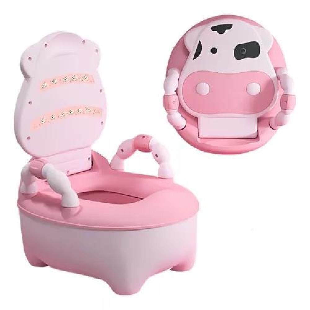 PELELA PEL2 BACINICA BAÑO INFANTIL NIÑOS VAQUITA CON COJÍN ROSADO - 1