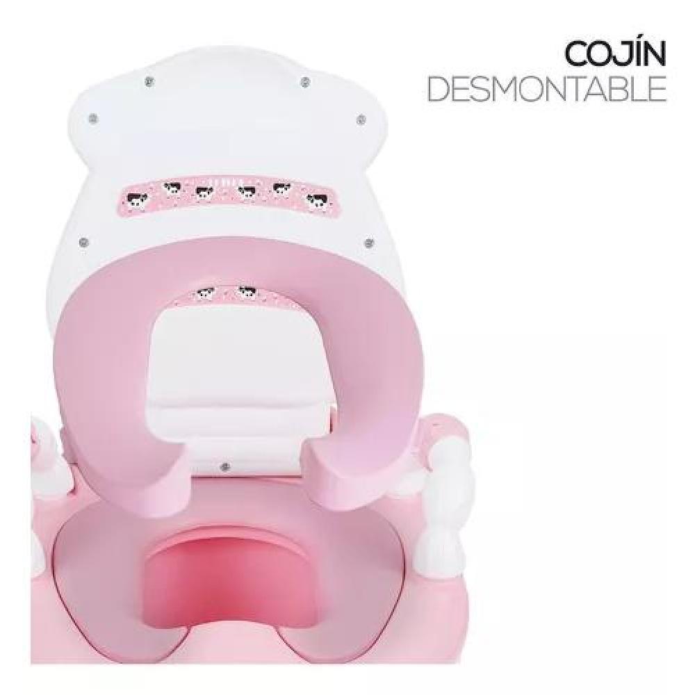 PELELA PEL2 BACINICA BAÑO INFANTIL NIÑOS VAQUITA CON COJÍN ROSADO - 6