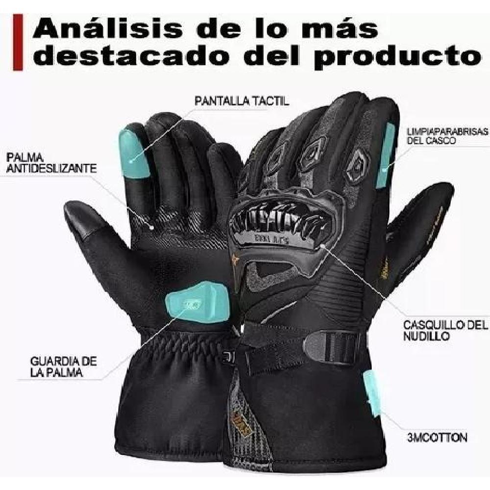 GUANTES SUOMY INVIERNO IMPERMEABLE PARA MOTOCICLISTA TÉRMICO TALLA XL - 5