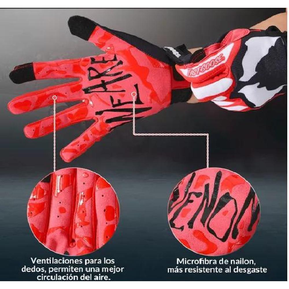 GUANTES DE MOTO CON PANTALLA TÁCTIL PARA HOMBRE MUJER TALLA L COLOR ROJO - 5