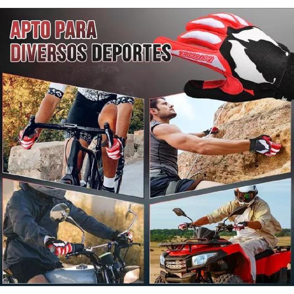 GUANTES DE MOTO CON PANTALLA TÁCTIL PARA HOMBRE MUJER TALLA L COLOR ROJO - 7