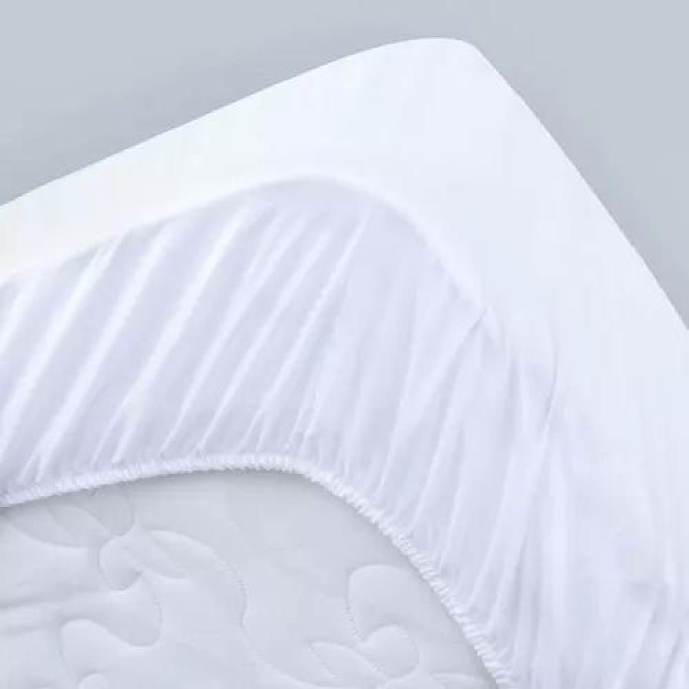 CUBRECOLCHÓN 1 PLAZA BLANCO IMPERMEABLE 190X90+25 CM - 4
