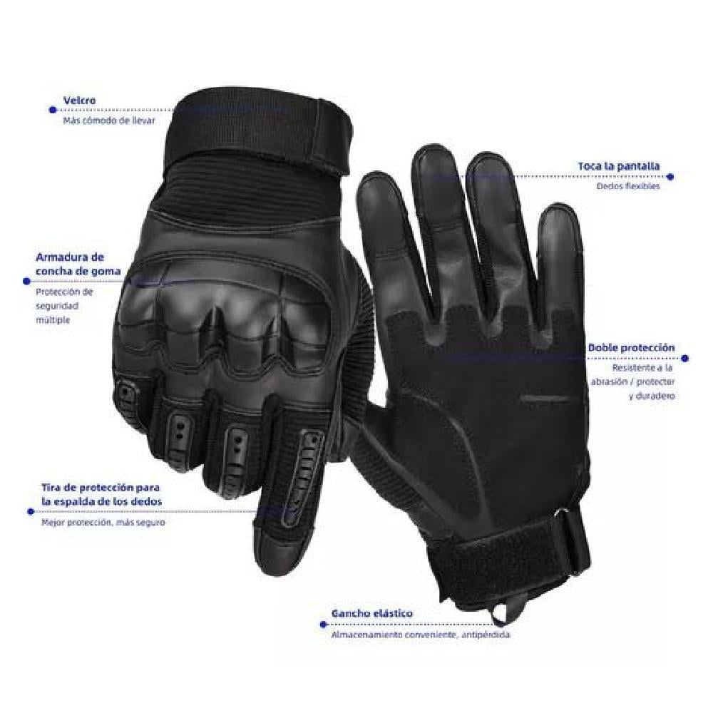 GUANTES DE CUERO CON PANTALLA TÁCTIL PARA MOTOCICLETA TALLA L - 2