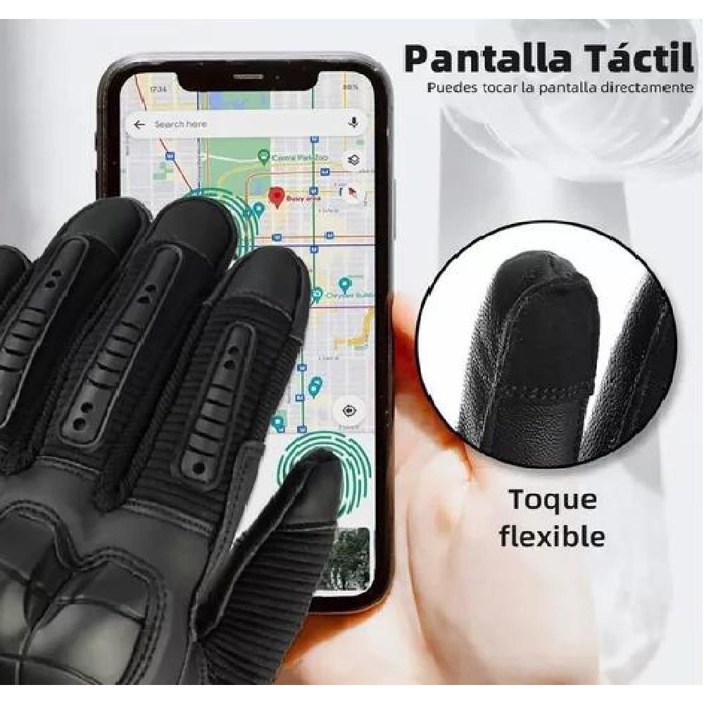 GUANTES DE CUERO CON PANTALLA TÁCTIL PARA MOTOCICLETA TALLA L - 5