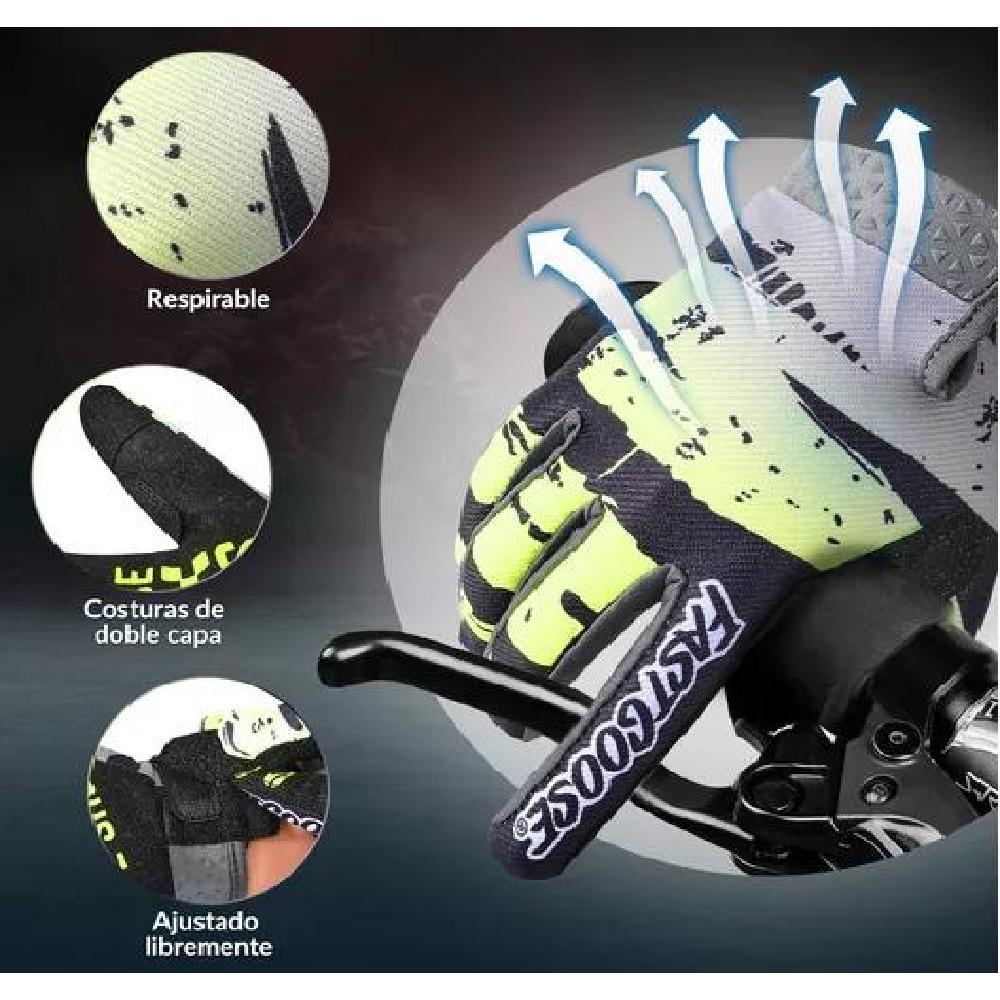 GUANTES DE MOTO CON PANTALLA TÁCTIL PARA HOMBRE MUJER TALLA M COLOR VERDE - 3
