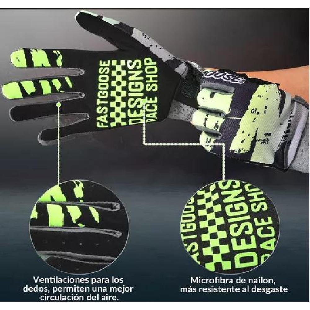 GUANTES DE MOTO CON PANTALLA TÁCTIL PARA HOMBRE MUJER TALLA M COLOR VERDE - 5