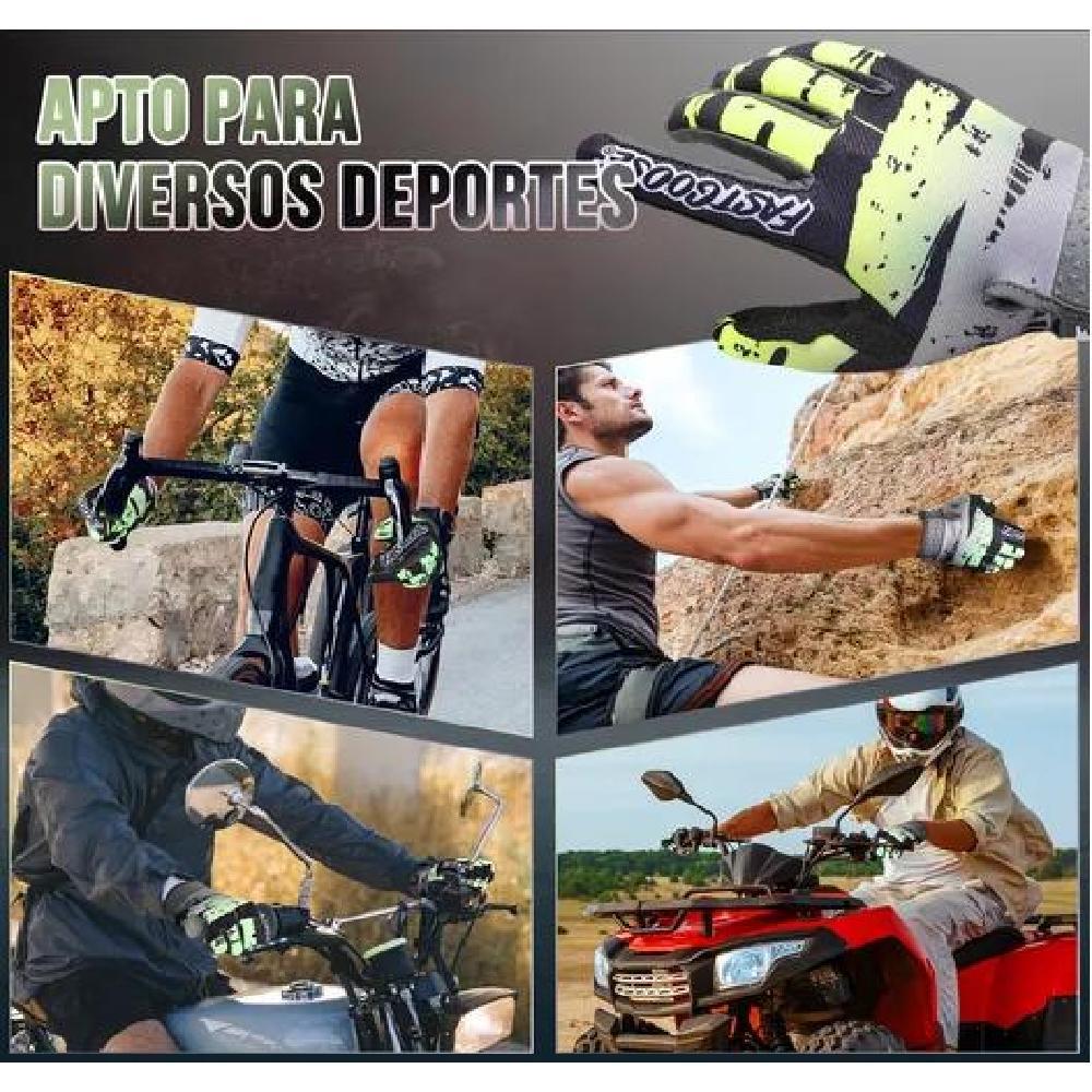GUANTES DE MOTO CON PANTALLA TÁCTIL PARA HOMBRE MUJER TALLA M COLOR VERDE - 7