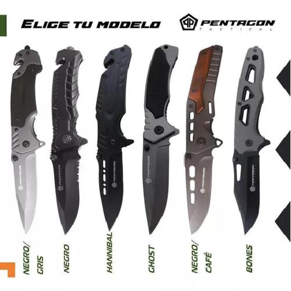 CUCHILLO TÁCTICO NAVAJA PENTAGON CAZA SUPERVIVENCIA CAMPING COLOR BONES ACERO - 8