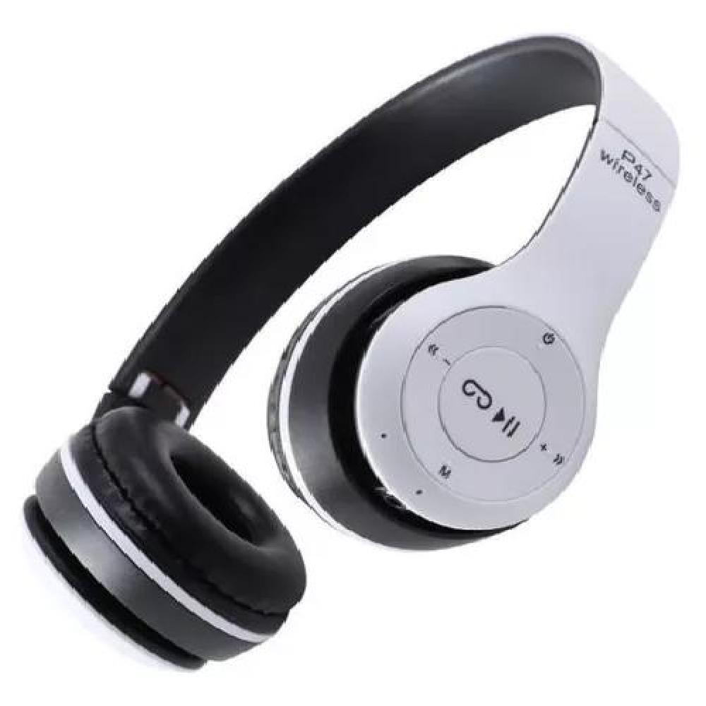 AURICULARES PLEGABLES INALÁMBRICOS P47 PARA DEPORTES, SENDERISMO Y OCIO, COLOR BLANCO - 3