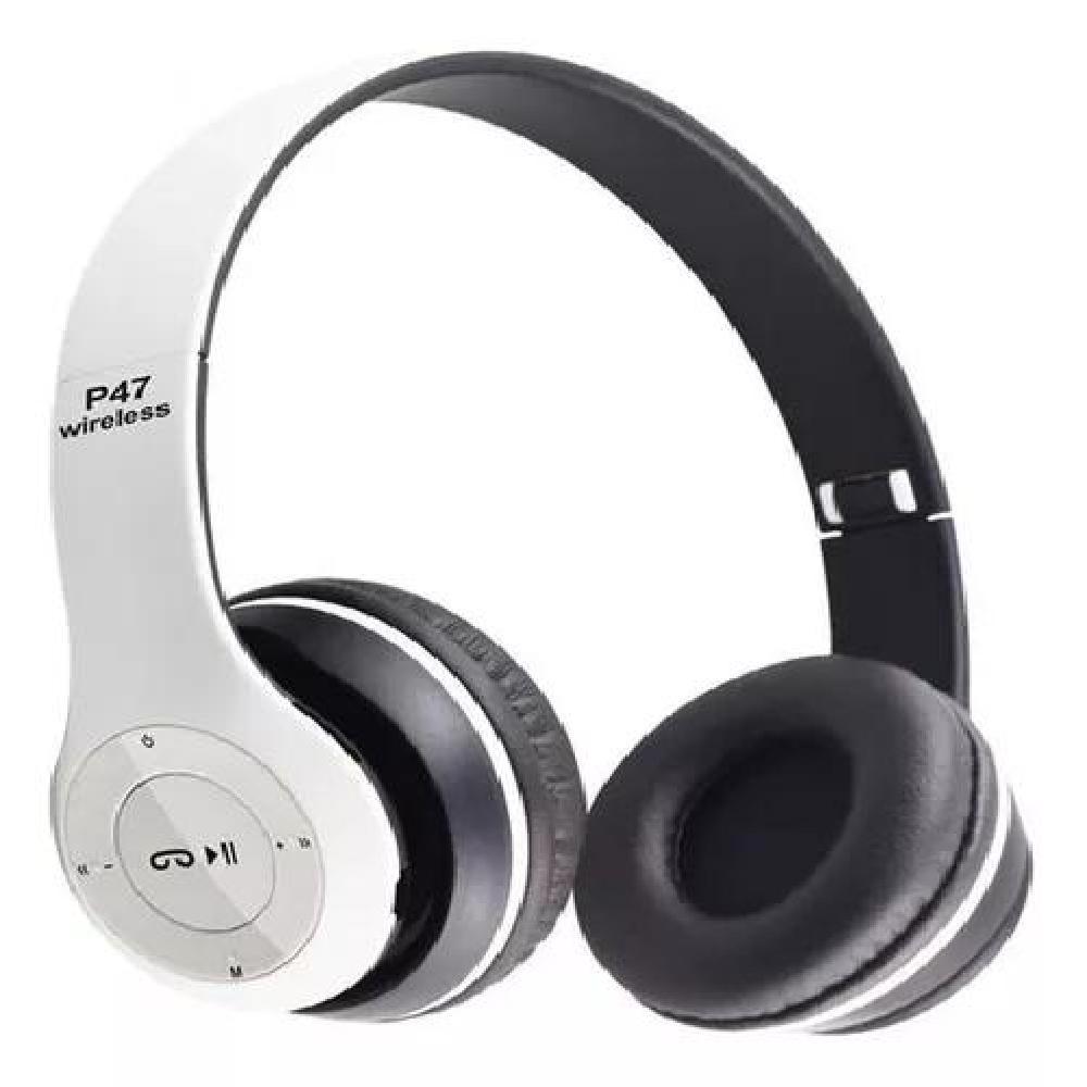 AURICULARES PLEGABLES INALÁMBRICOS P47 PARA DEPORTES, SENDERISMO Y OCIO, COLOR BLANCO - 4