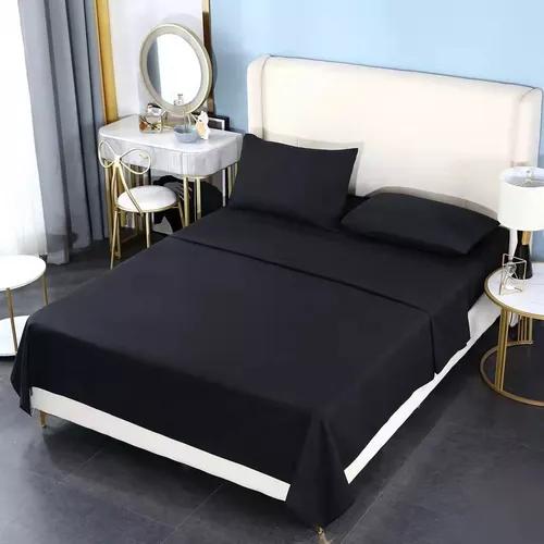 SET SÁBANA 1.5 PLAZAS ALGODÓN NEGRO - 5