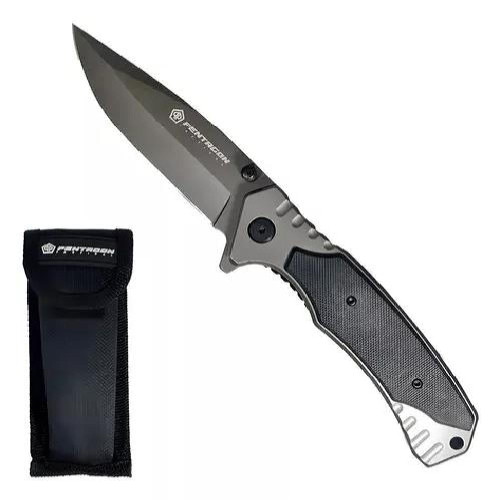 CUCHILLO TÁCTICO NAVAJA PENTAGON CAZA SUPERVIVENCIA CAMPING COLOR GHOST ACERO - 1