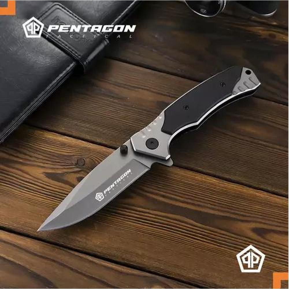 CUCHILLO TÁCTICO NAVAJA PENTAGON CAZA SUPERVIVENCIA CAMPING COLOR GHOST ACERO - 6