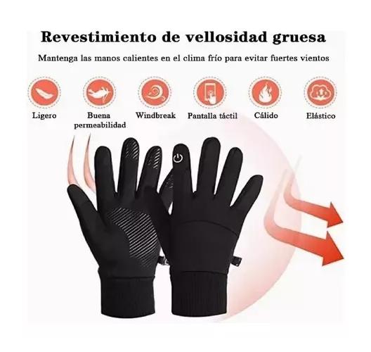 GUANTES DE MOTO IMPERMEABLES TERMICOS TOUCH SPORTS TALLA M COLOR NEGRO - 2