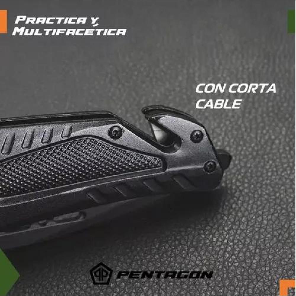 CUCHILLO TÁCTICO NAVAJA PENTAGON CAZA SUPERVIVENCIA CAMPING COLOR HANNIBAL ACERO - 4