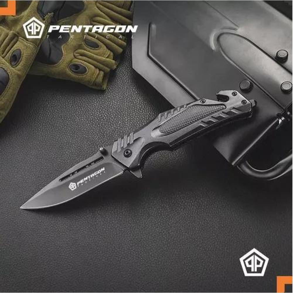 CUCHILLO TÁCTICO NAVAJA PENTAGON CAZA SUPERVIVENCIA CAMPING COLOR HANNIBAL ACERO - 5