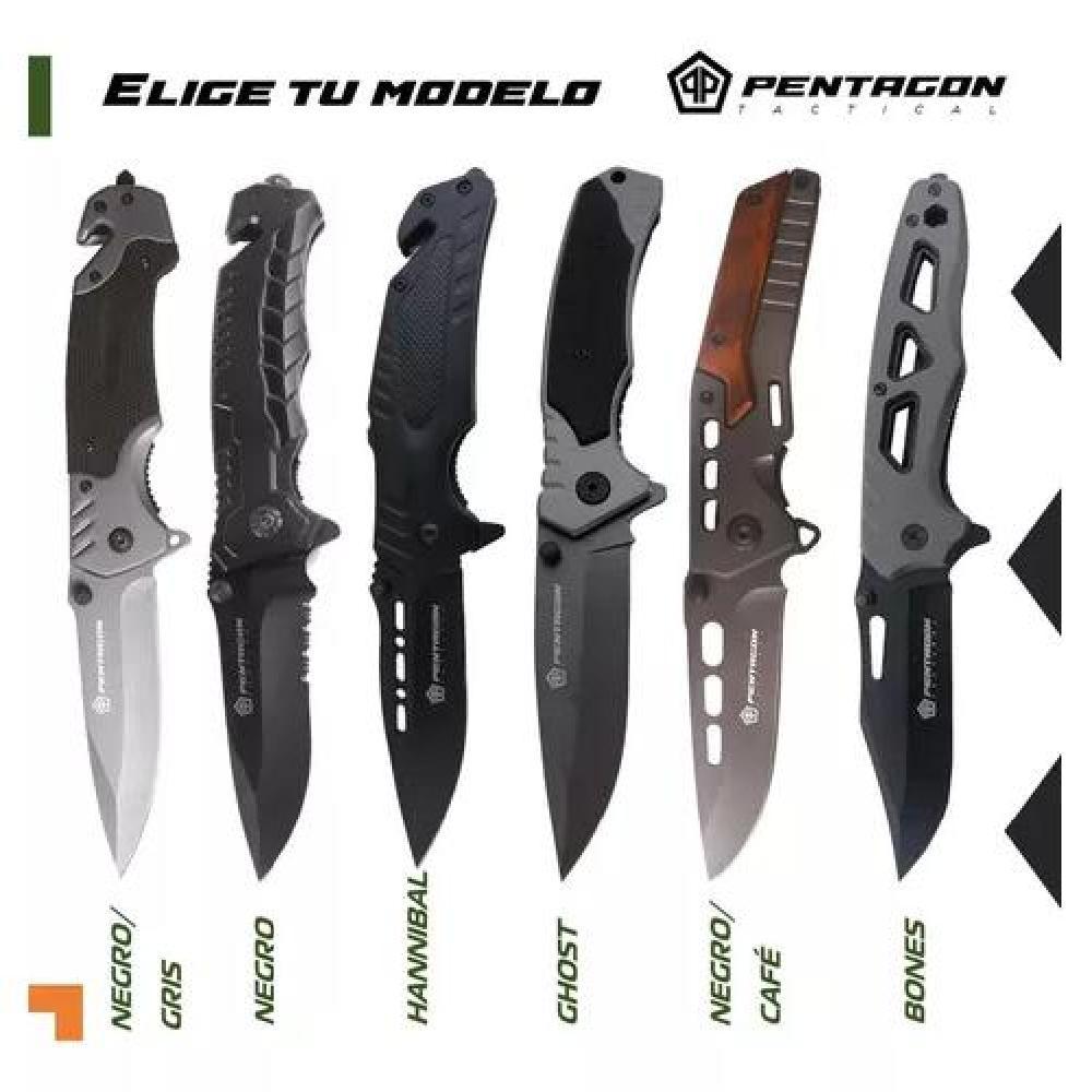 CUCHILLO TÁCTICO NAVAJA PENTAGON CAZA SUPERVIVENCIA CAMPING COLOR HANNIBAL ACERO - 6