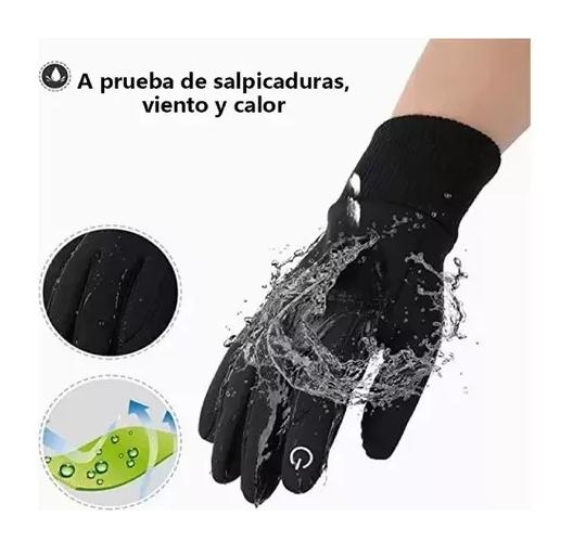 GUANTES DE MOTO IMPERMEABLES TERMICOS TOUCH SPORTS TALLA XL COLOR NEGRO - 3