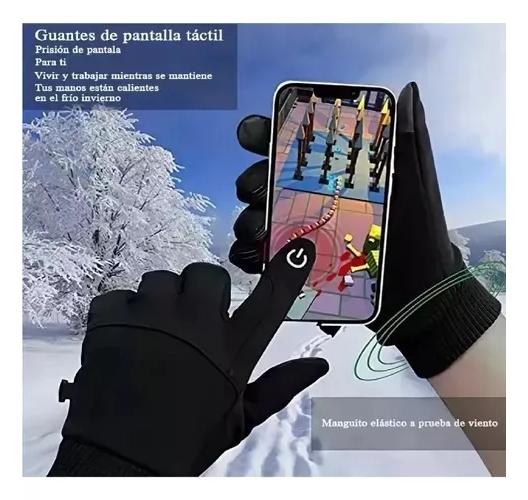 GUANTES DE MOTO IMPERMEABLES TERMICOS TOUCH SPORTS TALLA XL COLOR NEGRO - 5