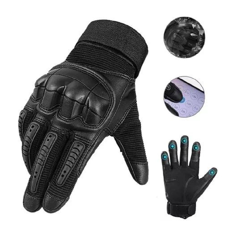 GUANTES DE CUERO CON PANTALLA TÁCTIL PARA MOTOCICLETA TALLA M - 1
