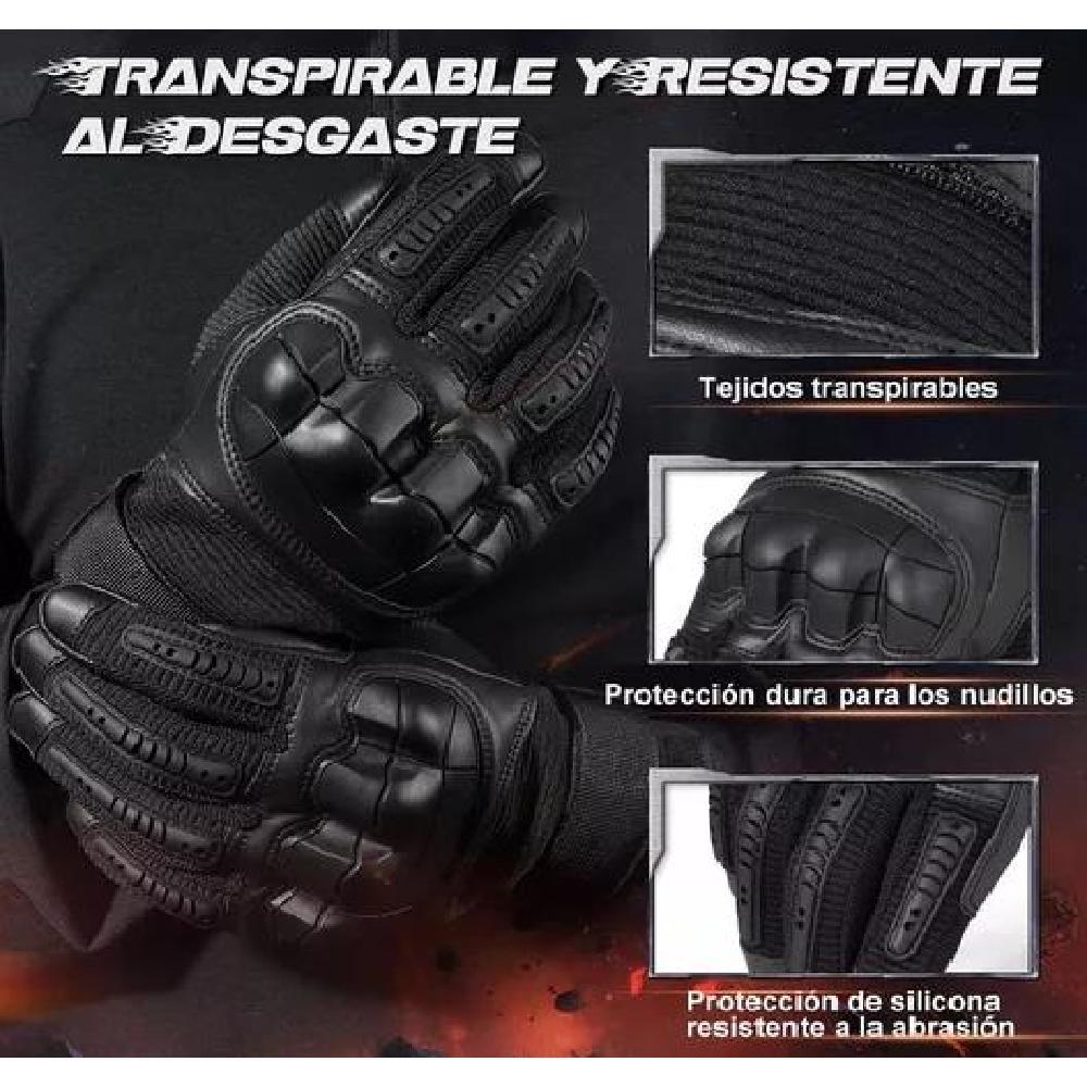 GUANTES DE CUERO CON PANTALLA TÁCTIL PARA MOTOCICLETA TALLA M - 3