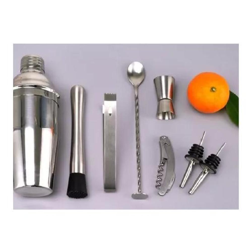 JUEGO DE COCTELERA INOXIDABLE PROFESIONAL 8 PIEZAS GRIS - 3