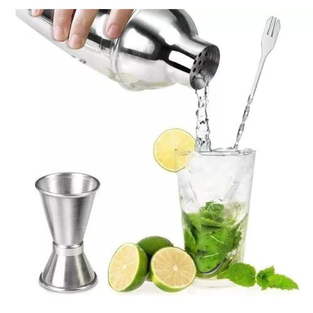 JUEGO DE COCTELERA INOXIDABLE PROFESIONAL 8 PIEZAS GRIS - 5