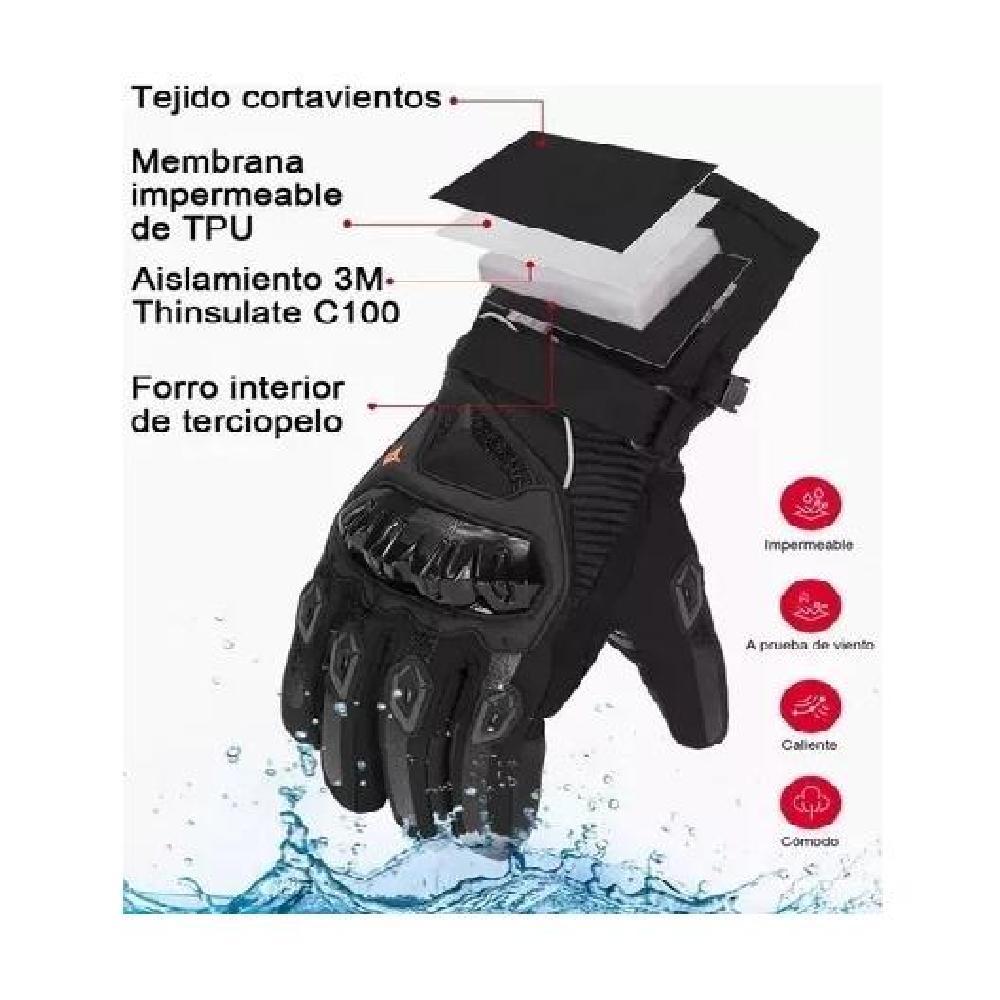 GUANTES SUOMY INVIERNO IMPERMEABLE PARA MOTOCICLISTA TÉRMICO TALLA L - 5