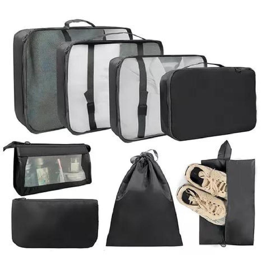 PACK X8 BOLSAS ORGANIZADORAS COLOR NEGRO ACERO - 1