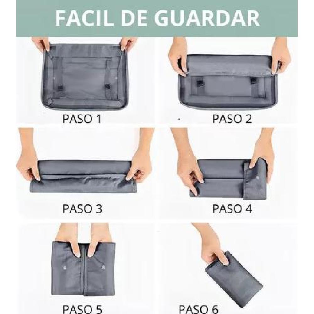 PACK X8 BOLSAS ORGANIZADORAS COLOR NEGRO ACERO - 6
