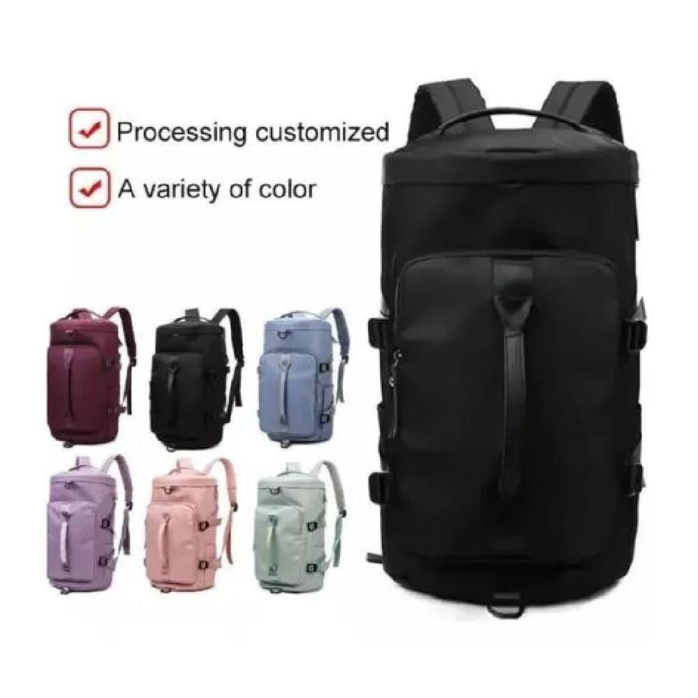 BOLSO VIAJE IMPERMEABLE MOCHILA MULTIUSOS HOMBRO GIMNASIO ROSADO ACERO - 2