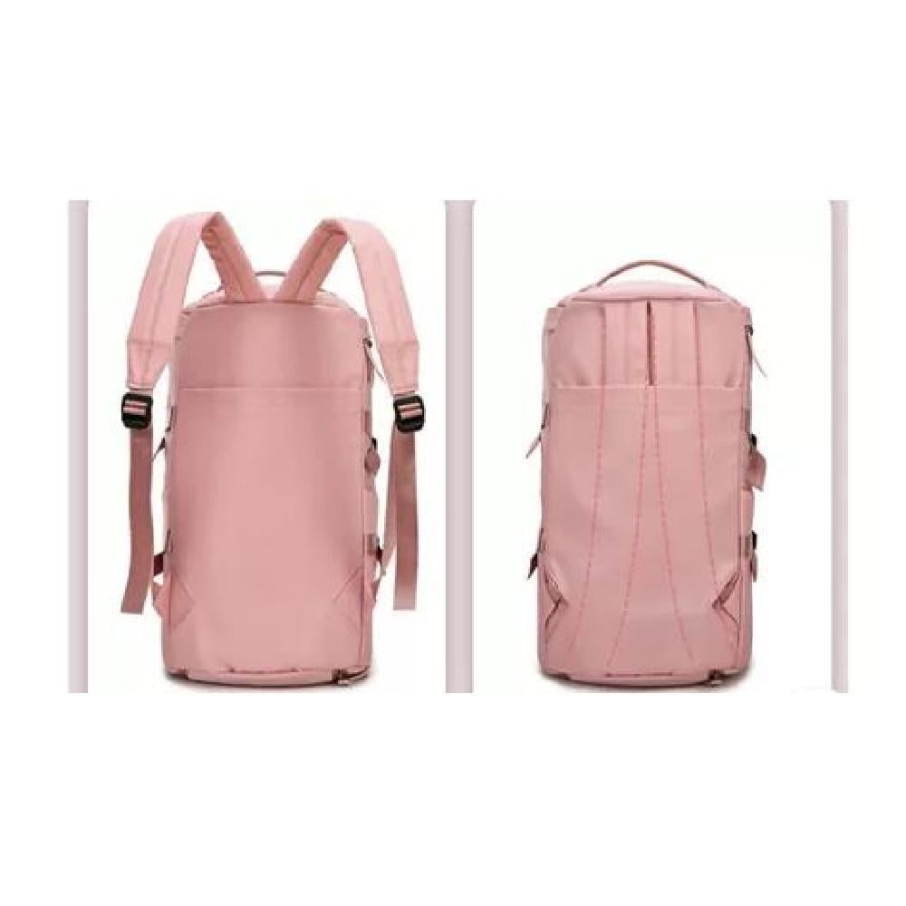 BOLSO VIAJE IMPERMEABLE MOCHILA MULTIUSOS HOMBRO GIMNASIO ROSADO ACERO - 5