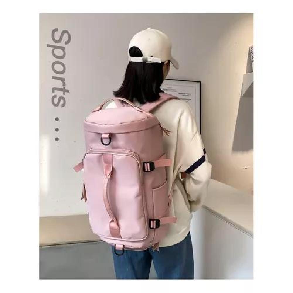 BOLSO VIAJE IMPERMEABLE MOCHILA MULTIUSOS HOMBRO GIMNASIO ROSADO ACERO - 6