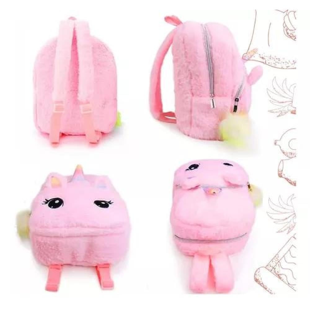 MOCHILA UNICORNIO KAWAII NIÑA INFANTIL PELUDITA FELPA - 4
