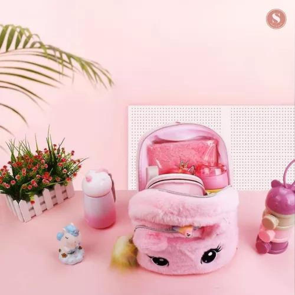 MOCHILA UNICORNIO KAWAII NIÑA INFANTIL PELUDITA FELPA - 6