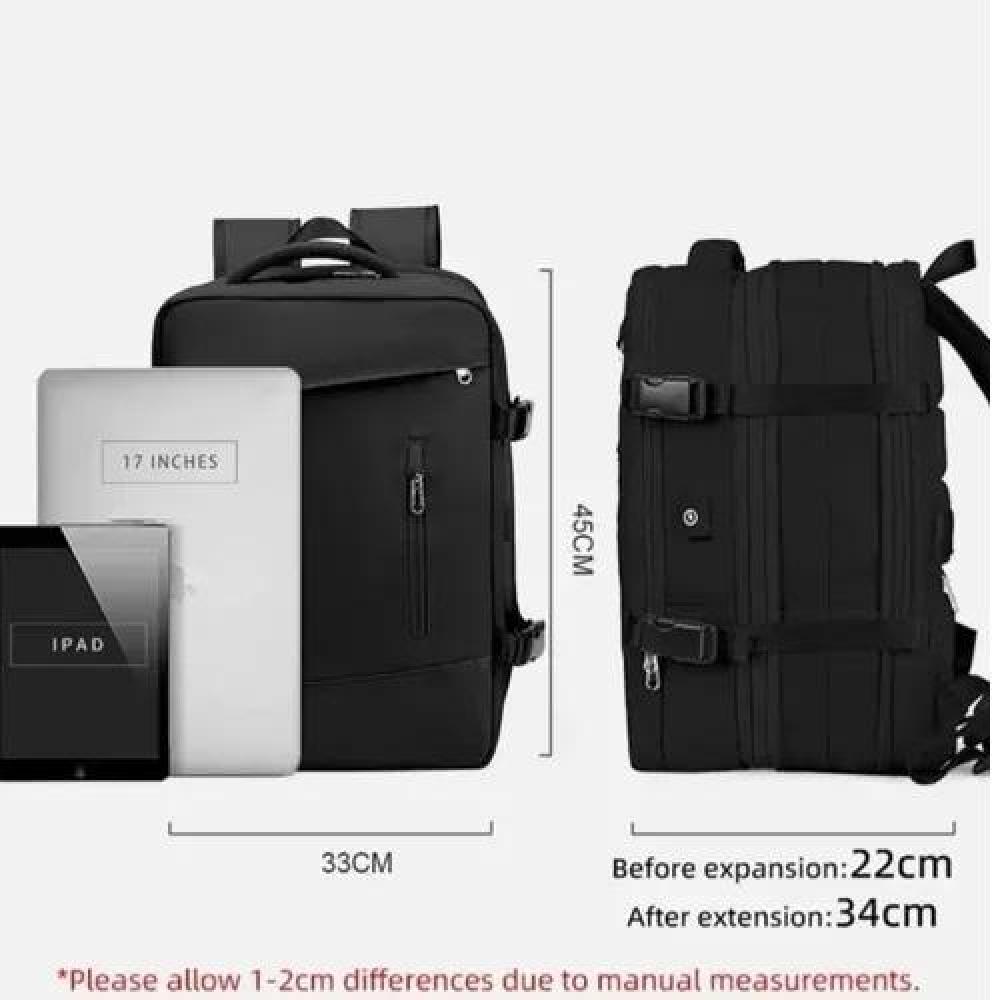 MOCHILA EXPANDIBLE VIAJE MULTIUSO IMPERMEABLE CABINA AVIÓN COLOR ROSADO ACERO - 6