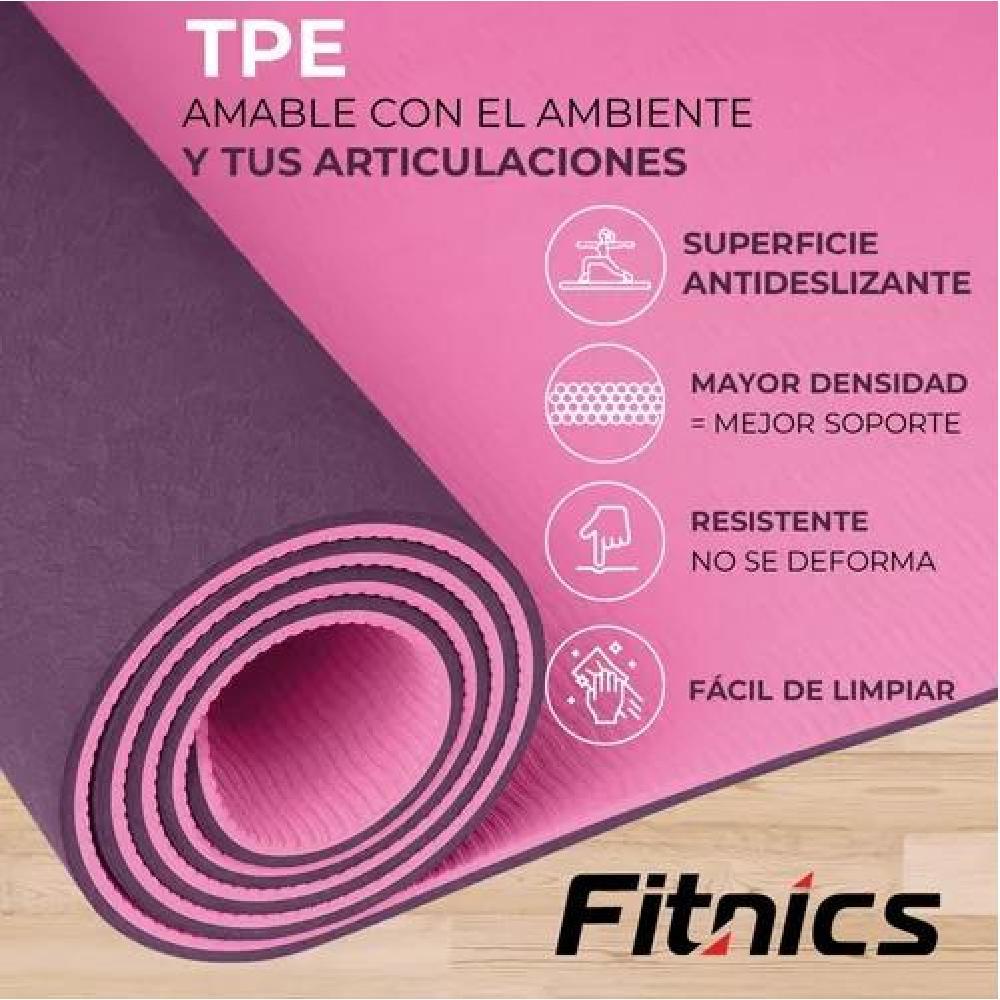 MAT YOGA COLCHONETA ECO 6MM DOBLE COLOR GUÍAS +BOLSO +CORREA - 3