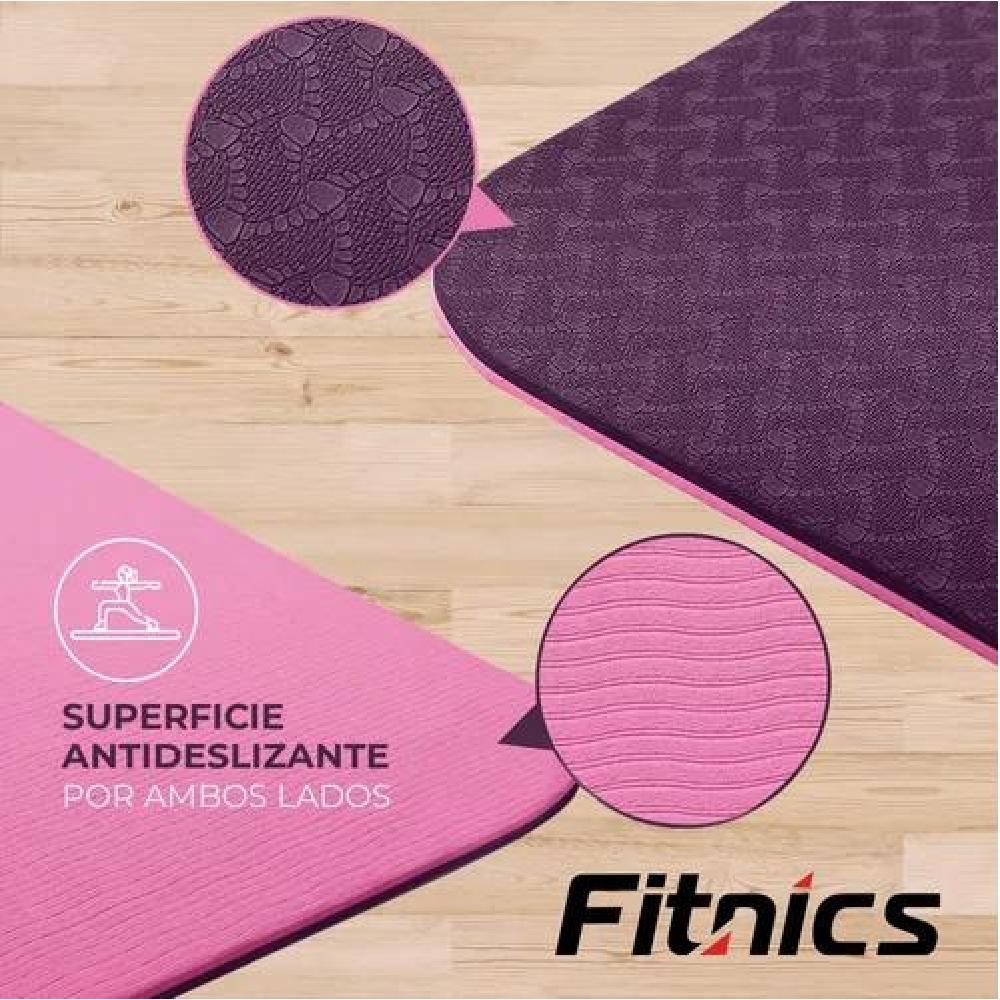 MAT YOGA COLCHONETA ECO 6MM DOBLE COLOR GUÍAS +BOLSO +CORREA - 4