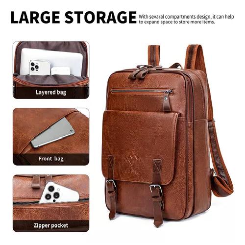 MOCHILA MV MOVAC ELITE URBANA, 22 L, DE CUERO ECOLÓGICO PARA ADULTOS - 8