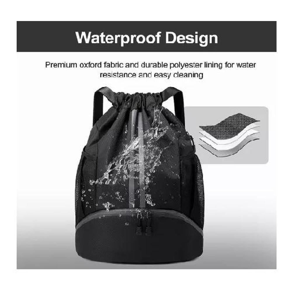 MOCHILA BALONCESTO BOLSO CON CORDÓN BOLSA EQUITACIÓN ACERO - 2