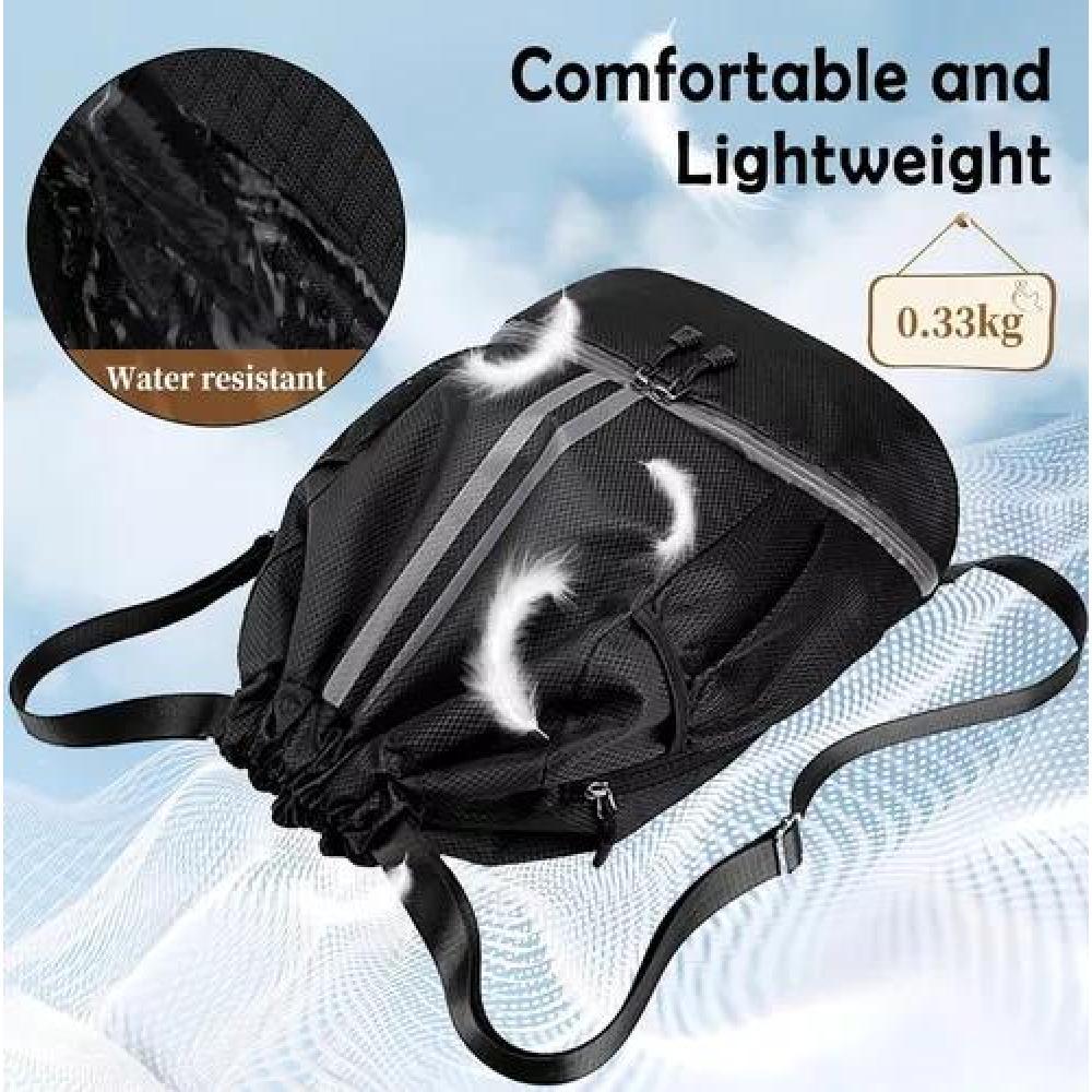 MOCHILA BALONCESTO BOLSO CON CORDÓN BOLSA EQUITACIÓN ACERO - 5