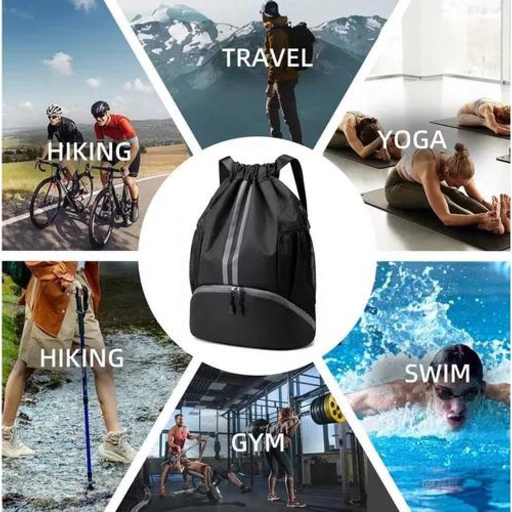 MOCHILA BALONCESTO BOLSO CON CORDÓN BOLSA EQUITACIÓN ACERO - 7