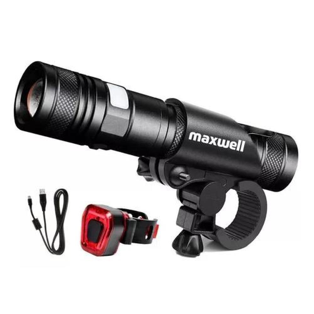 LUZ BICICLETA MAXWELL SET DELANTERA +TRASERA USB IMPERMEABLE - 2