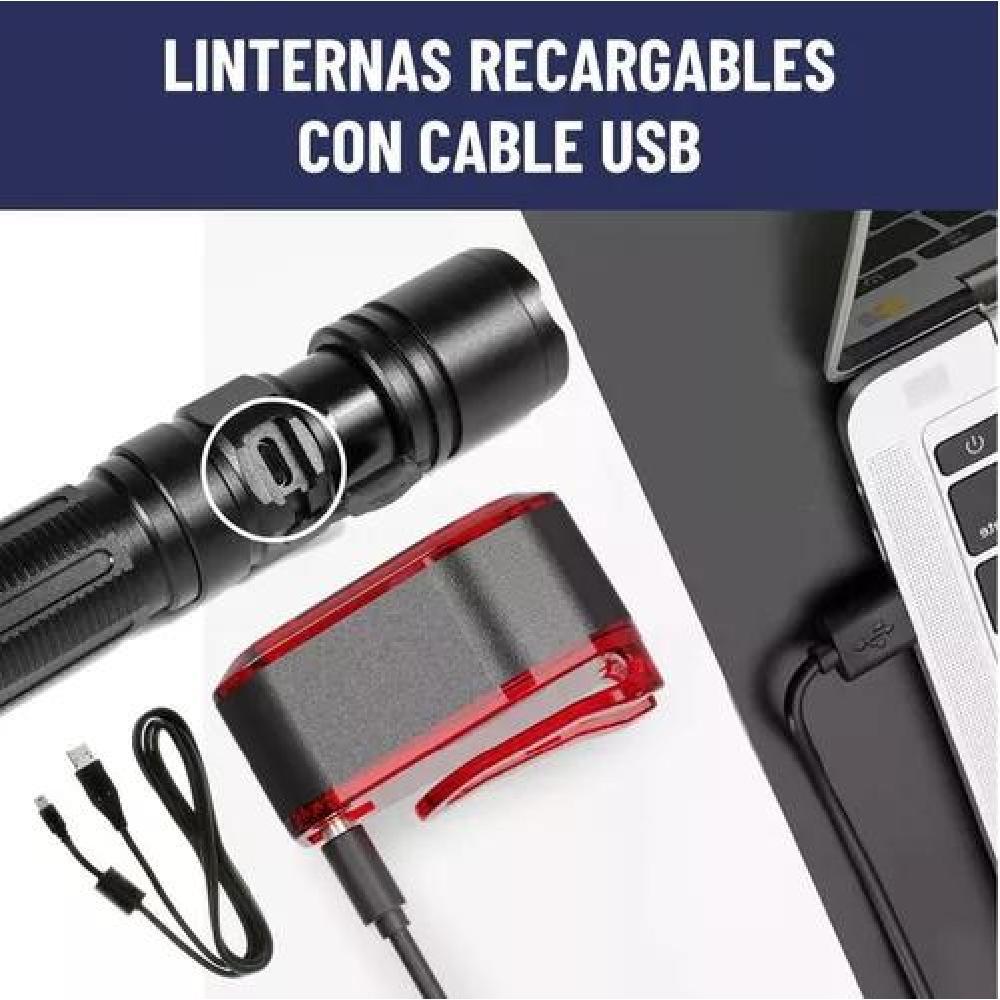 LUZ BICICLETA MAXWELL SET DELANTERA +TRASERA USB IMPERMEABLE - 3