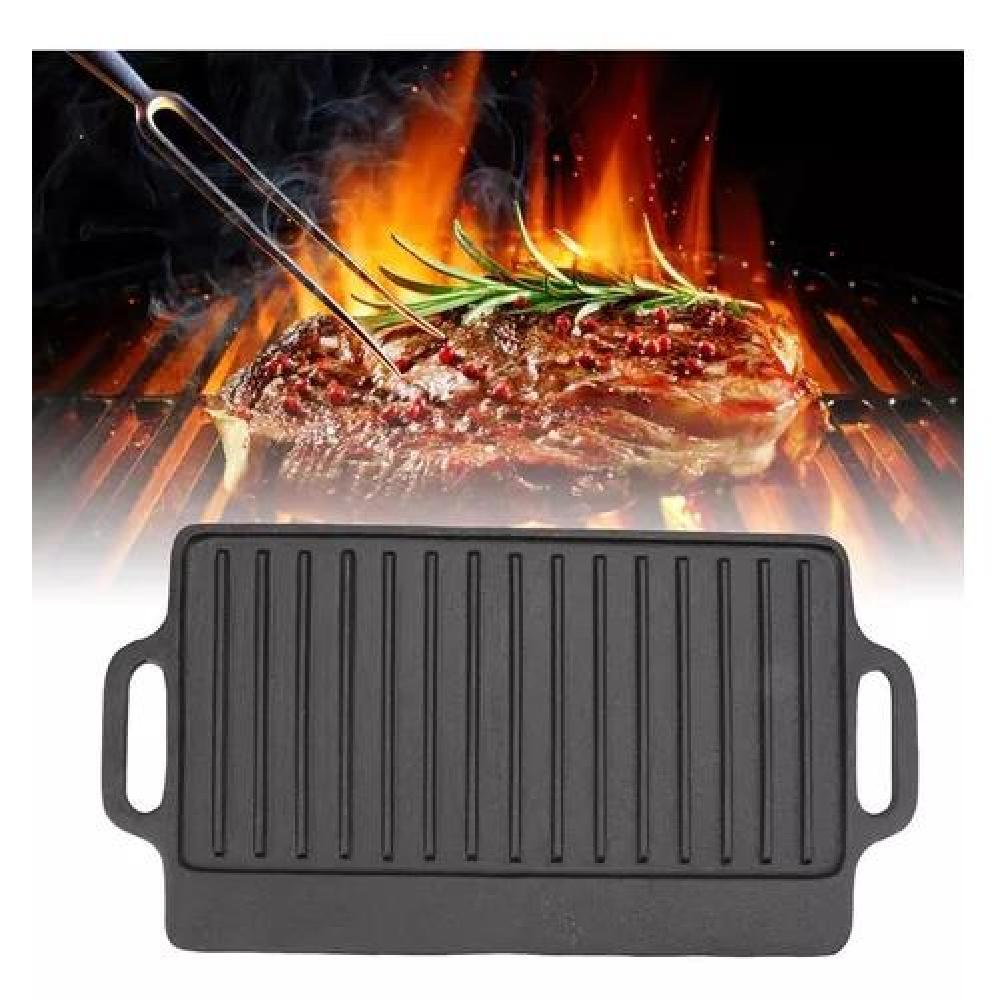 PLANCHA CHURRASQUERA REVERSIBLE FIERRO FUNDIDO 50X23 CM - 3